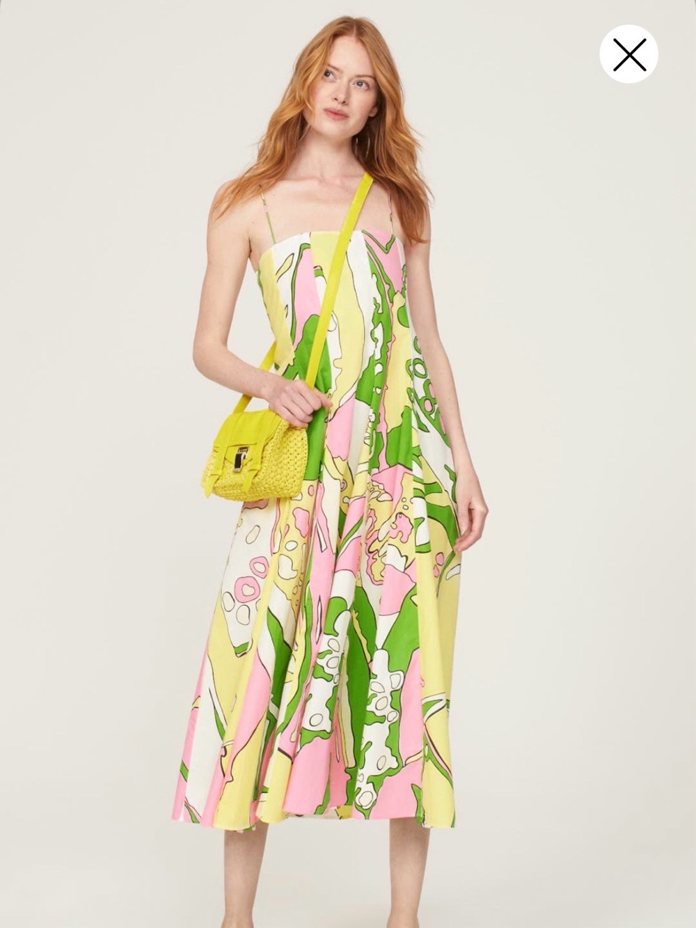 S/W/F Paneled Midi Dress in Botanical Florals